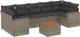 vidaXL 8-częsciowy zestaw mebli ogrodowych z poduszkami, szary, polirattan 2