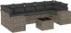 vidaXL 8-częsciowy zestaw mebli ogrodowych z poduszkami, szary, polirattan 2