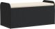 vidaXL Ławka ze schowkiem i poduszką, czarna, 115x51x52 cm, polirattan 2