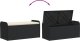 vidaXL Ławka ze schowkiem i poduszką, czarna, 115x51x52 cm, polirattan 7