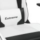 Fotel vidaXL Masujący fotel gamingowy, biało-czarny, sztuczna skóra 11
