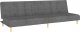 vidaXL Rozkładana kanapa 2-osobowa, jasnoszara, tapicerowana tkaniną 2