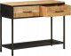 vidaXL Stolik konsolowy, 100x35x76 cm, lite drewno mango i żelazo 2