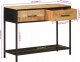 vidaXL Stolik konsolowy, 100x35x76 cm, lite drewno mango i żelazo 9