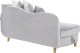 Beliani Szezlong z pojemnikiem welurowy prawostronny jasnoszary MERI II 8