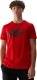 4f T-shirt męski 4F Koszulka regular z nadrukiem czerwony S 2