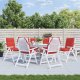 vidaXL Poduszki na krzesła z niskim oparciem, 6 szt., czerwone 1