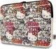 Etui Sourcing Hello Kitty Sleeve HKCSZPDGPTE 14" beige/beige Zip PU Tags Graffiti 1