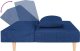vidaXL 2-osobowa kanapa, 2 poduszki, niebieska, tapicerowana tkaniną 8