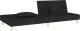 vidaXL 2-osobowa kanapa, 2 poduszki, czarna, tapicerowana tkaniną 5