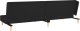 vidaXL 2-osobowa kanapa, 2 poduszki, czarna, tapicerowana tkaniną 7