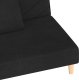 vidaXL 2-osobowa kanapa, 2 poduszki, czarna, tapicerowana tkaniną 9
