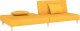 vidaXL 2-osobowa kanapa, 2 poduszki, żółta, tapicerowana tkaniną 5
