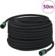 vidaXL Ogrodowy wąż kroplujący, czarny, 0,6", 50 m, guma 1