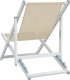 vidaXL Składane krzesła plażowe, 2 szt, kremowe, aluminium i textilene 6