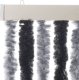 vidaXL Zasłona przeciwko owadom, szaro-czarna, 90x220 cm, szenilowa 4