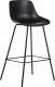 Beliani Krzesło barowe Zestaw 2 Czarny EMMET 4