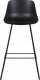 Beliani Krzesło barowe Zestaw 2 Czarny EMMET 5