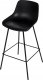Beliani Krzesło barowe Zestaw 2 Czarny EMMET 7