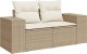 vidaXL 8-częściowy zestaw mebli ogrodowych z poduszkami, beżowy, polirattan 6