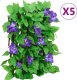 vidaXL Kratki ze sztucznym bluszczem, rozsuwane, 5 szt., zielone 1