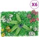 vidaXL Maty ze sztucznymi roślinami, 6 szt., zielone, 40x60 cm 1