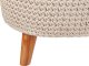 Beliani Stołek bawełniany makrama beżowy MARDAN 4