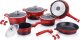 Royalty Line Garnki Royalty Line ES2014M Czarny Czerwony 14 Części 2