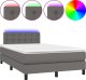 vidaXL vidaXL Łóżko kontynentalne z materacem i LED, szare, 120x190 cm 2