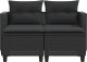 vidaXL 2-osobowa sofa ogrodowa z podnóżkami, czarna, polirattan 4