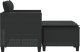 vidaXL 2-osobowa sofa ogrodowa z podnóżkami, czarna, polirattan 5