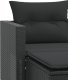 vidaXL 2-osobowa sofa ogrodowa z podnóżkami, czarna, polirattan 7