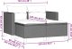 vidaXL 2-osobowa sofa ogrodowa z podnóżkami, czarna, polirattan 9