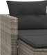 vidaXL 2-osobowa sofa ogrodowa z podnóżkami, szara, polirattan 7