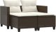 vidaXL 2-osobowa sofa ogrodowa z podnóżkami, brązowa, polirattan 2