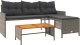 vidaXL Narożnik ogrodowy z poduszkami i stolikiem, rattan PE, szary 2