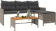 vidaXL Narożnik ogrodowy z poduszkami i stolikiem, rattan PE, szary 4