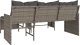 vidaXL Narożnik ogrodowy z poduszkami i stolikiem, rattan PE, szary 7