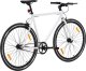 vidaXL Rower single speed, biało-czarny, 700c, 59 cm 2