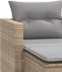 vidaXL Sofa ogrodowa 2-osobowa ze stołkami, beżowa, rattan PE 6