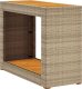 vidaXL Stolik ogrodowy z drewnianym blatem, beżowy, 100x40x75 cm 2