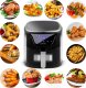 Frytkownica beztłuszczowa Berdsen Air fryer BD-652 czarno-srebrna	 11