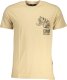 Cavalli Class T-SHIRT MĘSKI Z KRÓTKIM RĘKAWEM KLASY CAVALLI BEŻOWY XL 1
