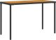 vidaXL vidaXL Stół ogrodowy z akacjowym blatem, czarny, 115x54x74 cm 2