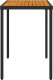 vidaXL vidaXL Stół ogrodowy z akacjowym blatem, czarny, 115x54x74 cm 5