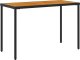 vidaXL vidaXL Stół ogrodowy z akacjowym blatem, czarny, 115x54x74 cm 6
