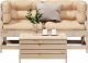 vidaXL 3-częściowy zestaw wypoczynkowy z poduszkami, lite drewno sosnowe 1