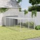 vidaXL Buda dla psa, z wybiegiem, antracytowa, 153x396x110 cm, stal 2