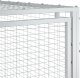 vidaXL Buda dla psa, z wybiegiem, antracytowa, 153x396x110 cm, stal 7
