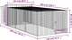 vidaXL Buda dla psa, z wybiegiem, antracytowa, 153x396x110 cm, stal 8